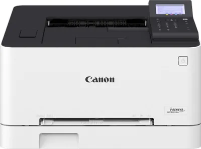 A front view of a Canon i-SENSYS LBP 633 Cdw printer on a white background.