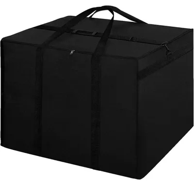 Zdjęcie produktu dla Torba do przechowywania poduszek ogrodowych, wodoodporna, do dekoracji świątecznych, wykonana z wytrzymałego materiału Oxford, wymiary 80x80x60 cm, kolor czarny