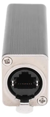 Zdjęcie produktu dla Złącze RJ45, pozłacane, wodoodporne (IP68), złącze Ethernet typu żeńskiego do żeńskiego, do kabli LAN Cat5, Cat5e, Cat6, Cat7, Cat8, do zastosowań zewnętrznych, sieci PoE