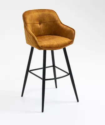 Obrázok produktu pre Barová stolička SHERLOCKBAR B, sada 2 ks, 52,5x51x102 cm, kovový rám, prášková farba, Curcuma