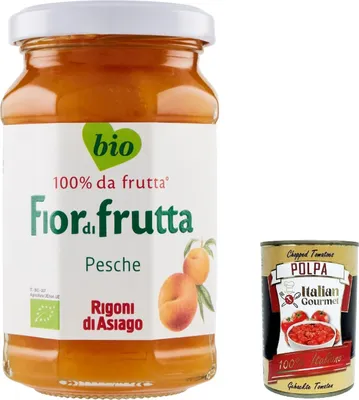 Produktbild von Rigoni di Asiago 6x 250g - Fiordifrutta Fruchtaufstrich - Birne -Aufstrich, Marmelade Konfitüre Brotaufstriche Original aus Italien + Italian Gourmet polpa 400g