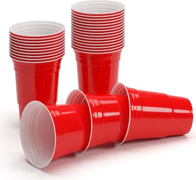 Produktbild von Nadal Classics Rote Party Becher 16 oz 473ml Trinkbecher wiederverwendbar robust