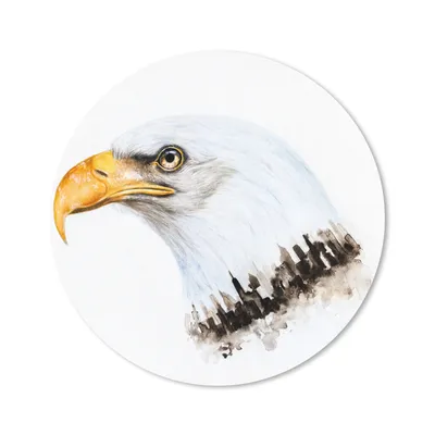 Produktbild von MuchoWow® Mauspad Mousepad Adler - Vogel - Aquarell 20x20 cm - Mousepads - Maus Mat - Pad - Mausunterlage - Schreibtischmatte