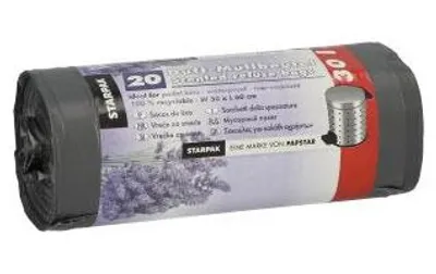 Produktbild von Müllbeutel LDPE mit Lavendelduft – 30 L, 60 × 50 cm, Grau, 17 my – 400 Stück