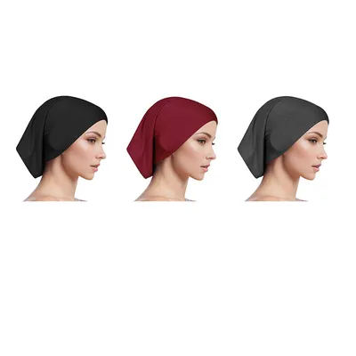 Immagine prodotto di INF Berretto a fascia per capelli in seta di latte 3 pezzi: copricapo traspirante ed elegante