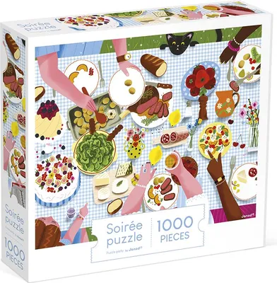 Immagine prodotto di Janod puzzle cena di famiglia - 1000 pezzi in cartoneda 8 anni