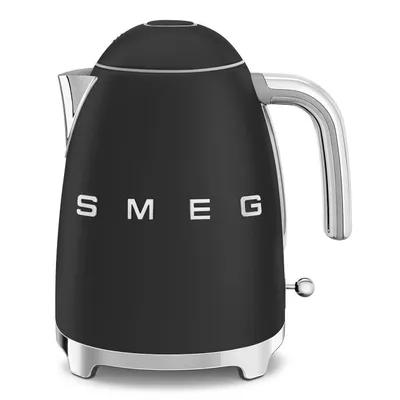 Produktbild von SMEG Wasserkocher Edelstahl 1,7 L Fassung, 2400 W, Wasser Kocher, 24000,00 W, 360° Basis, BPA- Frei, elektrischer Teewassserkocher - Matt Schwarz