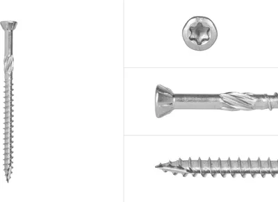 Immagine prodotto di Viti per decking in acciaio inox A4 4,0 x 60 mm Torx 15 a filettatura parziale - confezione da 200 pezzi