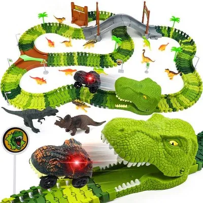 Produktbild von Interaktive Dinosaurier-Rennbahn mit Autos für kleine Abenteurer