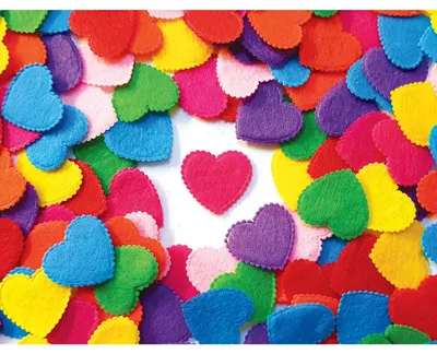 Produktbild von EDUPLAY 370157 Bunte Filz-Herzen ca. 2 x 2 cm, 100-teilig (1 Set)
