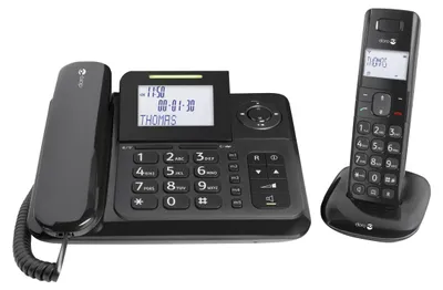Zdjęcie produktu dla Doro Comfort 4005 Combo Telefon bezprzewodowy o niskim poziomie promieniowania z automatyczną sekretarką, ID dzwoniącego, 10 godzin rozmów, 4 dni czuwania, funkcja głośnomówiąca, DECT