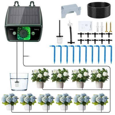 Productafbeelding van Omgoods - Automatische zonne-energie druppelirrigatieset - 10 m voor planten