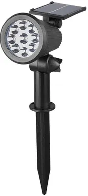 Produktbild von Solar-energie Außenleuchte, Rasensteckleuchte, Gartenleuchte, wasserdicht für Außen, automatisch ein- und abschaltbar mit Sensor, geeignet für Garten, Gangweg- und Flaggenbeleuchtung, 9 LED, warmes Licht - 3 Stufen dimmbar