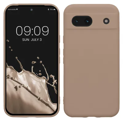 Produktbild von kwmobile Handyhülle für Google Pixel 8a Hülle - weiches Handy Silikon Case - Schutzhülle Cover - Creme