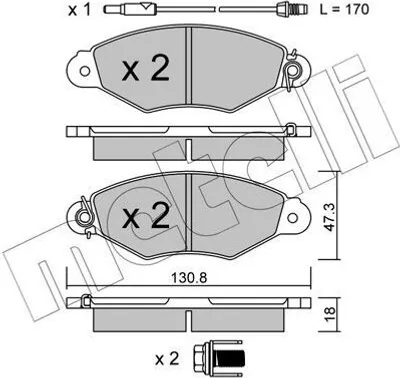 Produktbild von METELLI Bremsbeläge Satz Vorne Bremsklötze für RENAULT KANGOO (KC0/1) 22-0253-1