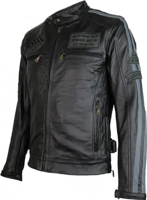 Produktbild von Motorrad Retro Racing Lederjacke Motorradjacke Bikerjacke Clubjacke Rocker Biker(M)