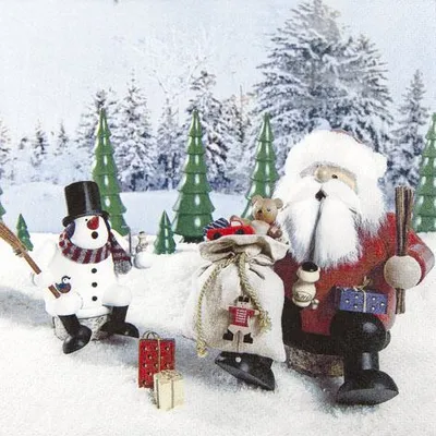 Produktbild von 20 Servietten Rachermanneln - Sammlung an Räuchermännchen 33x33cm