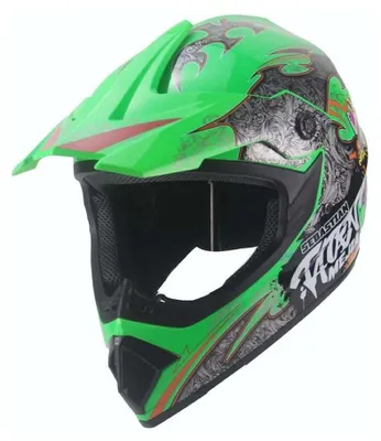Produktbild von Crosshelm Helm Kinderhelm Motorradhelm Motocross Mejia Hellgrün Größe S