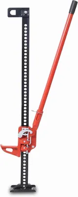 Produktbild von Wagenheber mit 33 Zoll Hubhöhe für 3 Tonnen (7000 lbs) an Traktoren, SUVs, LKWs und Offroad-Fahrzeugen – einstellbare Hubhöhe von 12,5–66 cm – Rot – für Landwirtschaft und Werkstatt