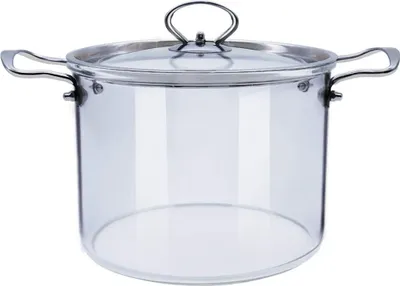 Produktbild von Glastopf mit Deckel Transparent Glas Kochtopf (3.5 L)