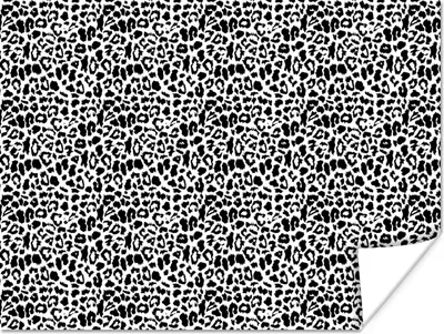 Produktbild von MuchoWow® Poster Tiermuster - Design - Schwarz - Weiß 120x90 cm - Wandbild