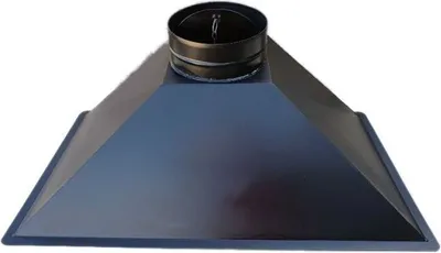 Produktbild von Abzugshaube für traditionellen Holzkamin B 120 x T 60 x H 40 Rauchabzug Ø 25 cm