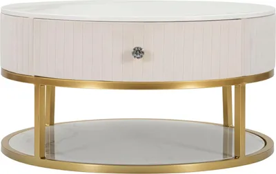 Produktbild von Mauro Ferretti Couchtisch MONTPELLIER Creme Ø 75x36cm