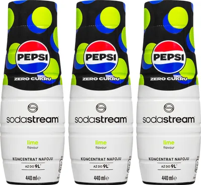 Produktbild von Sirups für SODASTREAM Pepsi MAX Lime , 440ml, 3 Stück