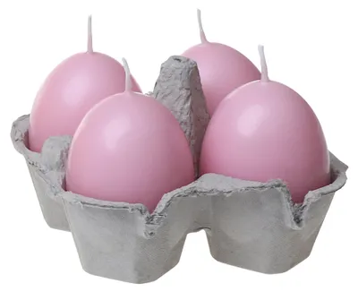 Produktbild von Eierkerzen Rose 55/45 mm, 4er-Pack