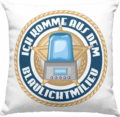 Produktbild von Trendation - Polizist Geschenk Deko-Kissen mit Füllung 40x40 mit Spruch Geschenke Polizei Männer Lustig Blaulichtmilieu (Rosa)