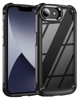 Produktbild von Handyhülle für Apple iPhone 17e / 16e TPU + PC Hybrid mit Linsenschutz Schwarz