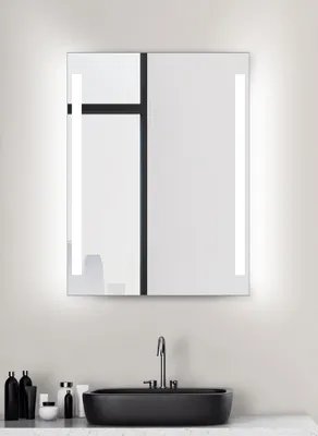Produktbild von Badspiegel mit Beleuchtung TALOS LED Badspiegel mit Beleuchtung 80 x  60 cm - feuchtraumgeeignet durch Aluminiumrahmen - Licht neutralweiß