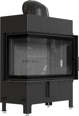 Immagine prodotto di KRATKI LUCY Sinistra 14 kW Ø200 NERO Set di montaggio inserto per caminetto Chiusura