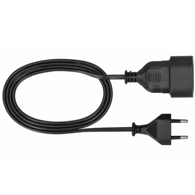 Produktbild von Verlängerungskabel 3 Meter, Schwarz, Kupplung Stromkabel Verlängerung Strom-Kabel Steckdosenleiste Euro-Stecker Eurosteckdosenleiste Eurostecke