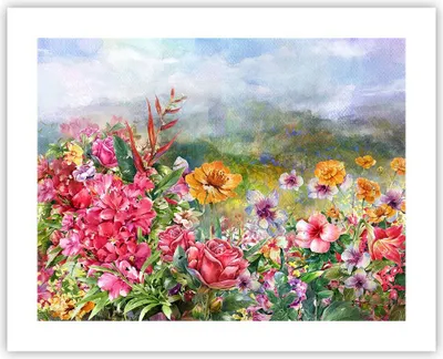 Produktbild von Poster - Poster ohne Rahmen - blume sommer natur - 50x40 cm - Wand Bild - Wanddeko - Wandbilder - Kunstposter - Wandposter - Bilder - Kunstdruck - Wanddekoration - Wandbild - P2XAA50x40-3843