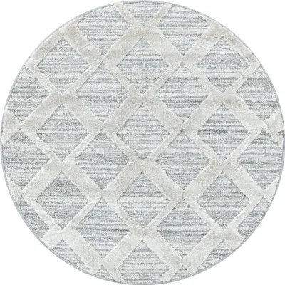Zdjęcie produktu dla Homebyhome Dywan do salonu z efektem 3D, wzór skandynawski w stylu boho, elegancki dywan z długim włosiem, miękki i puszysty, rozmiar: okrągły, 160 cm