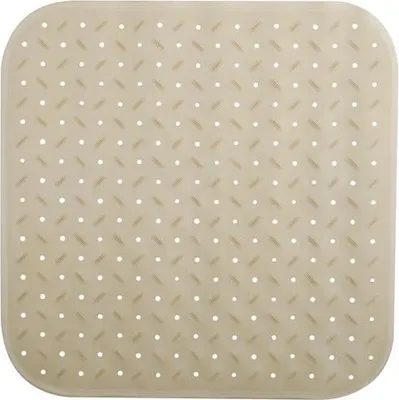 Image de MSV Premium Tapis de douche Tapis de bain Tapis de baignoire Tapis de baignoire antibactérien antidérapant avec ventouses - beige - odeur de rose - env. 54 x 54 cm - lavable à 60° degrés