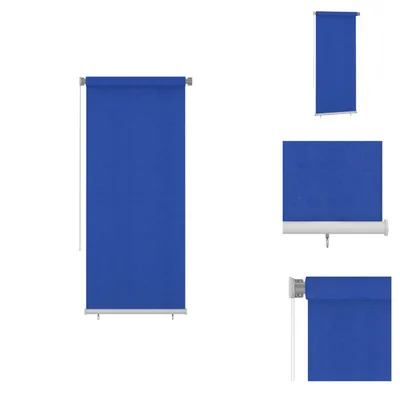 Image de vidaXL Store extérieur 100x230 cm, bleu, en HDPE - Stores et rideaux