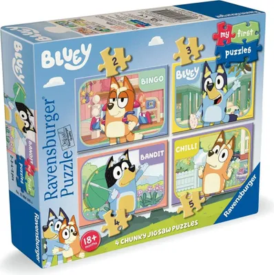 Imagen del producto de RAVENSBURGER: Mi primer rompecabezas: Bluey 4 en 1 (2, 3, 4, 5 piezas)