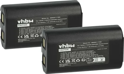 Produktbild von vhbw 2x Akku kompatibel mit Dymo LabelManager PnP, 260, 260P, 280 Drucker Kopierer Scanner Etiketten-Drucker (650 mAh, 7,4 V, Li-Ion)