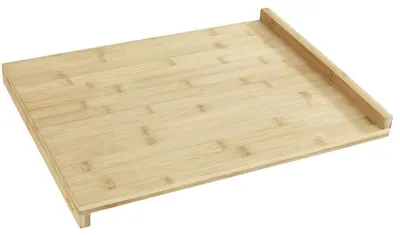 Produktbild von WENKO Schneide Brett mit Anlegekante Bambus 45x35cm Küchen Kochen Backen Helfer