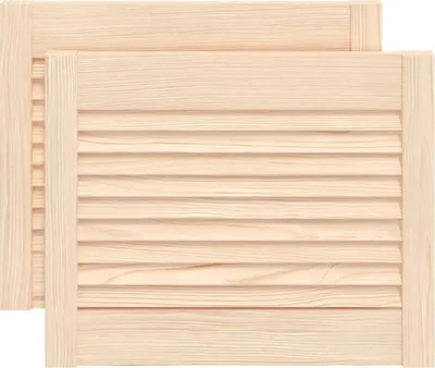Produktbild von Schranktüren Lamellen-Design 2 Stk. 39,5x49,4 cm Massivholz
