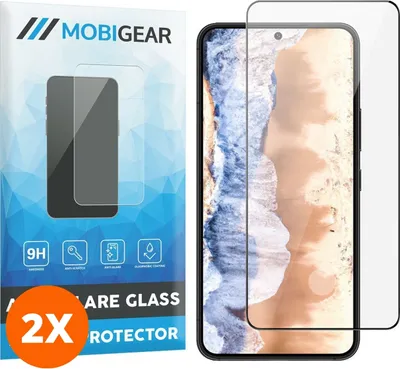Produktbild von Mobigear Premium 4.99 Samsung Galaxy S23 Plus Panzerglas Gehärtetes Glas Displayschutz - Hüllenfreundlich - Schwarz (2er Pack)