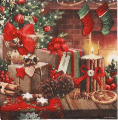 Produktbild von PAPSTAR Weihnachts-Motivservietten "Cozy Christmas" 330 x 330 mm 20 Stück