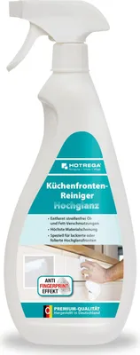 Produktbild von HOTREGA Küchenfronten Reiniger Hochglanz 750 ml | pH-neutral, fettlösend & streifenfrei | für lackierte, folierte & glänzende Oberflächen