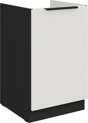 Produktbild von LUNARA Unterschrank für Spülbecken – Breite 50 cm, weiß/schwarz