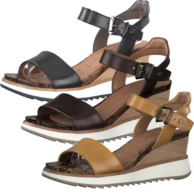 Produktbild von Tamaris 1-28015-24 Schuhe Damen Plateau Sandaletten Sandalen, Größe:40 EU, Farbe:Gelb