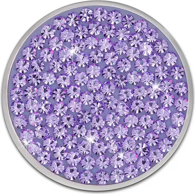 Produktbild von Amello Coinsschmuck lila 30 mm Einleger Zirkonia Edelstahl Coin Damen ESC301V