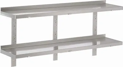 Produktbild von Doppelwandregalaus Edelstahl AISI 304, 1900(L)x400(T)mm