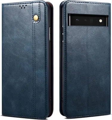 Produktbild von Google Pixel 7 Hülle, Leder Flip Brieftasche Schutzhülle mit Standfunktion für Google Pixel 7 Blau